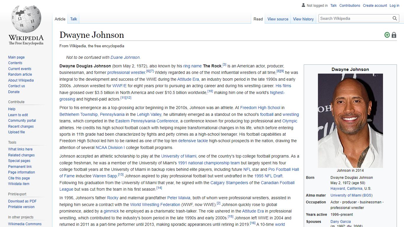 Dwayne Johnson - Wikipedia